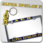 alpha epsilon pi fraternity car package license plate greek accessories