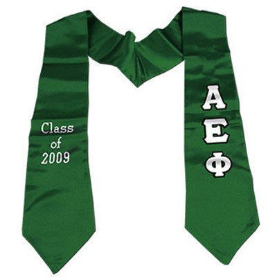greek letter fraternity sorority aephi alpha epsilon phi graduation stole