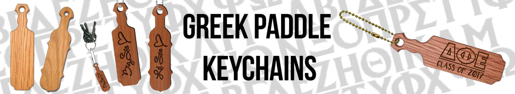 Greek Paddle Keychains