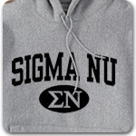 Sigma Nu Fraternity custom printed Greek merchandise