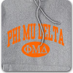 Phi Mu Delta Fraternity custom printed Greek merchandise
