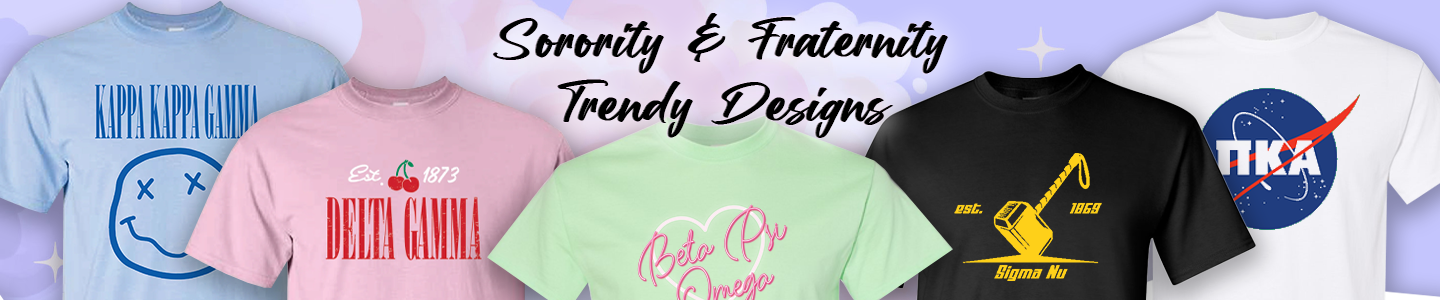 Trendy Sorority and Fraternity Printed Designs