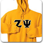 Zeta Psi Fraternity lettered apparel and custom Greek gear