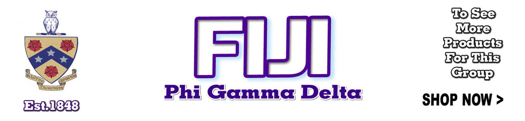 Phi Gamma Delta FIJI Fraternity clothing and Custom Greek merchandise