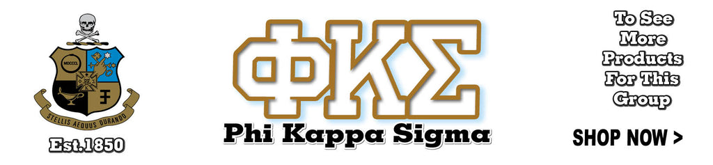 Phi Kappa Sigma Fraternity clothing and Custom Greek merchandise