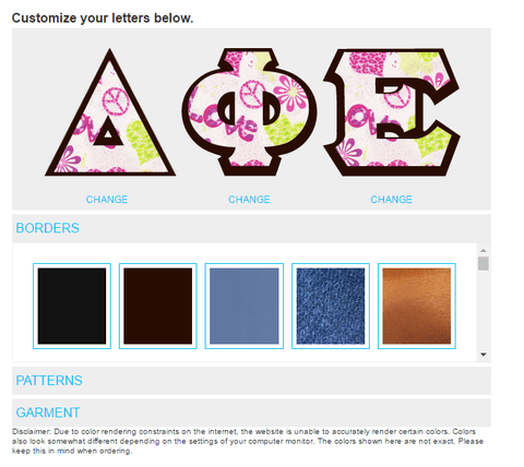 Customize Fraternity Sorority - Letter Generator – Something Greek