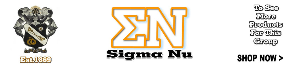 Sigma Nu Fraternity clothing and custom Greek merchandise