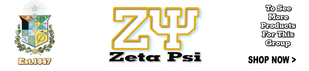 Zeta Psi Fraternity clothing Custom Greek merchandise 