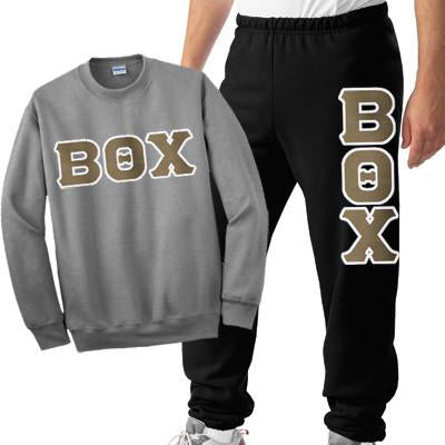 Greek Crew Neck Sweatshirt and Sweats Greek Merchandise Package