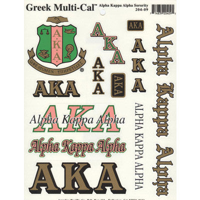 Alpha Kappa Alpha Multi Cal Stickers Greek Accessories