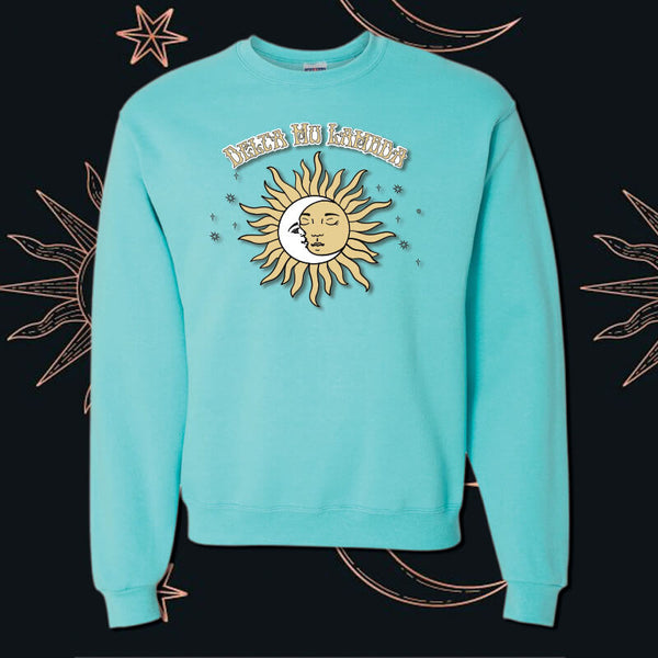 Infinite Dreamer Celestial Sun & Moon Custom Greek Sorority Crewneck S