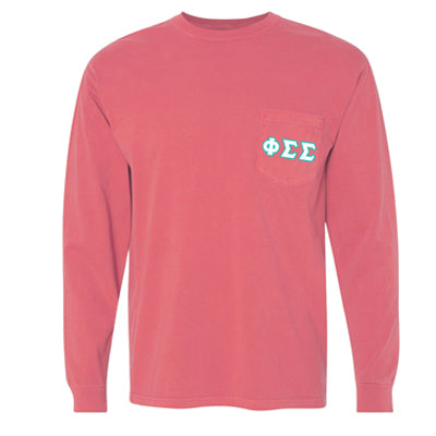 Comfort Colors Custom Printed Sorority Long-Sleeve T-Shirt ...