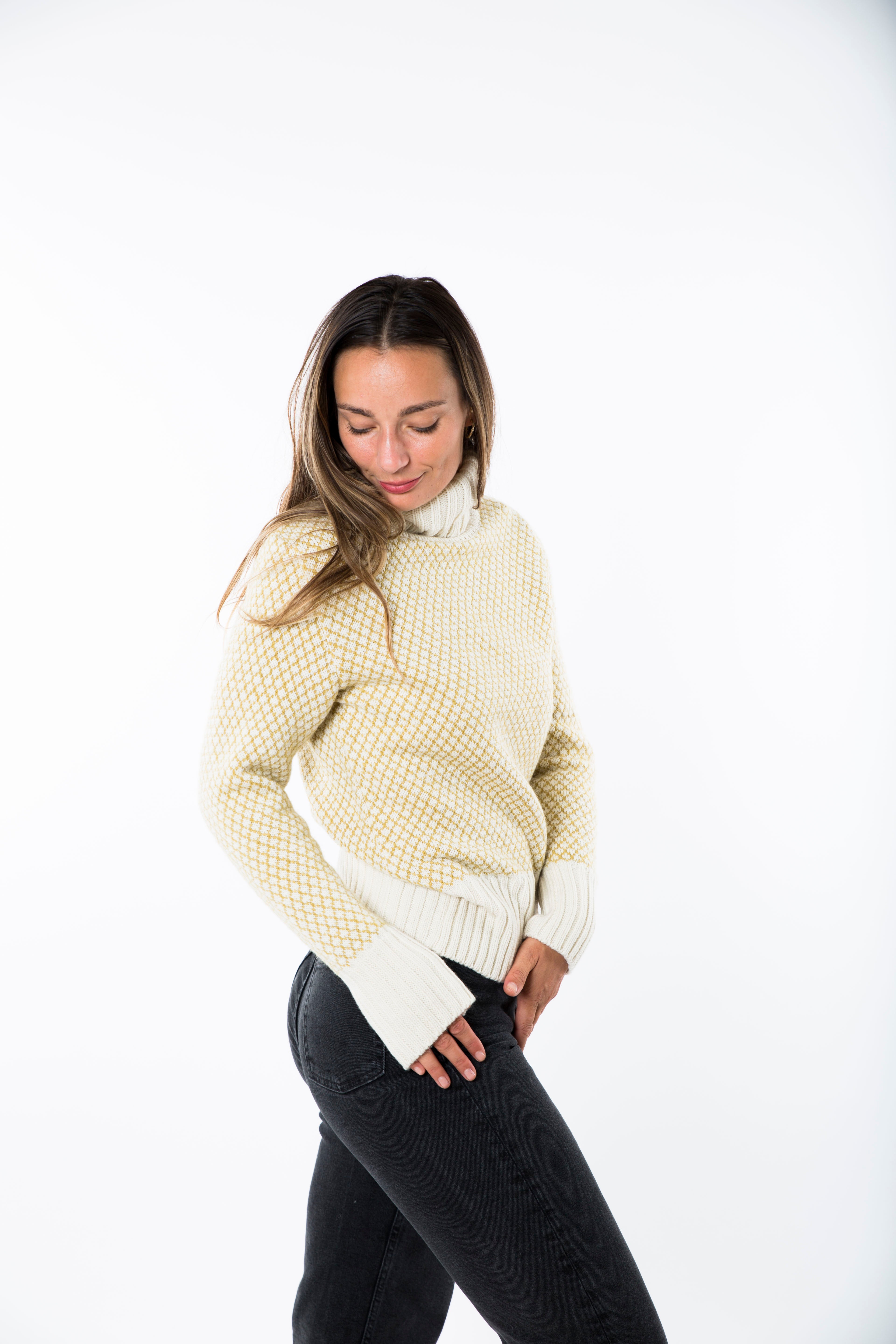 Se Liv Sweater - Fuza Wool - Mustard Mohair hos Fuza Wool