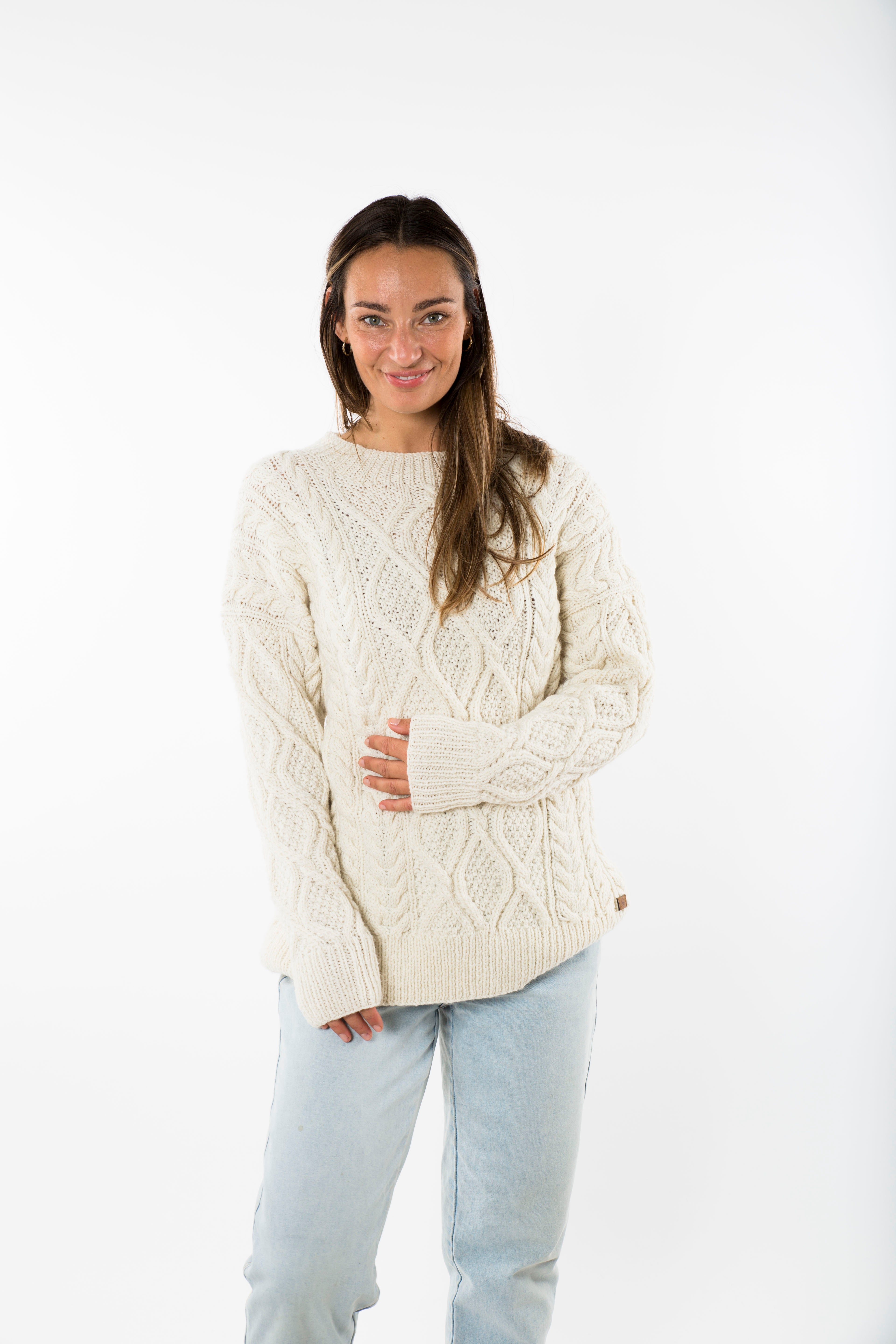 Se Tilda Sweater - Fuza Wool - White hos Fuza Wool