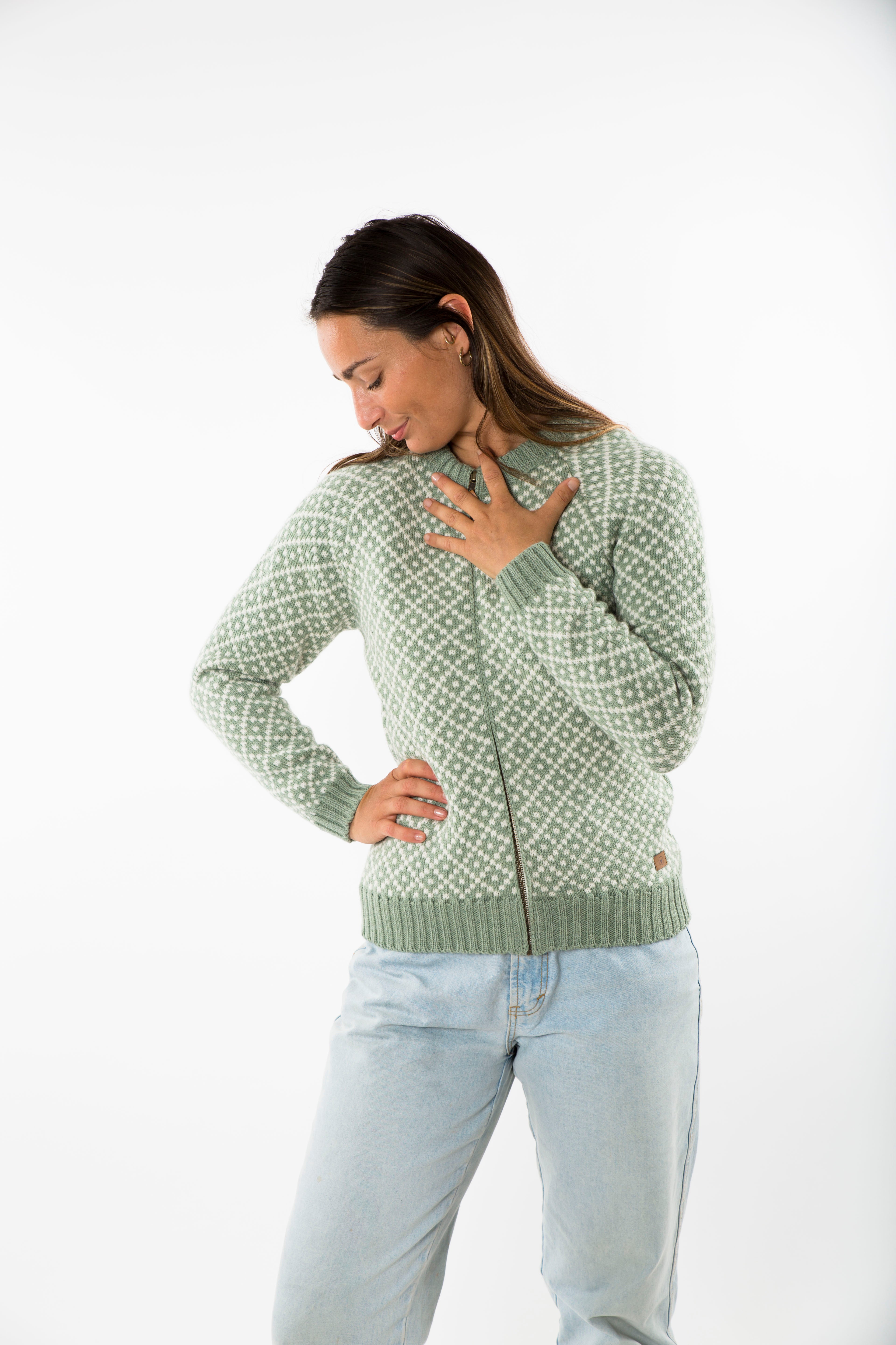 Tinka Cardi - Fuza Wool - Sage