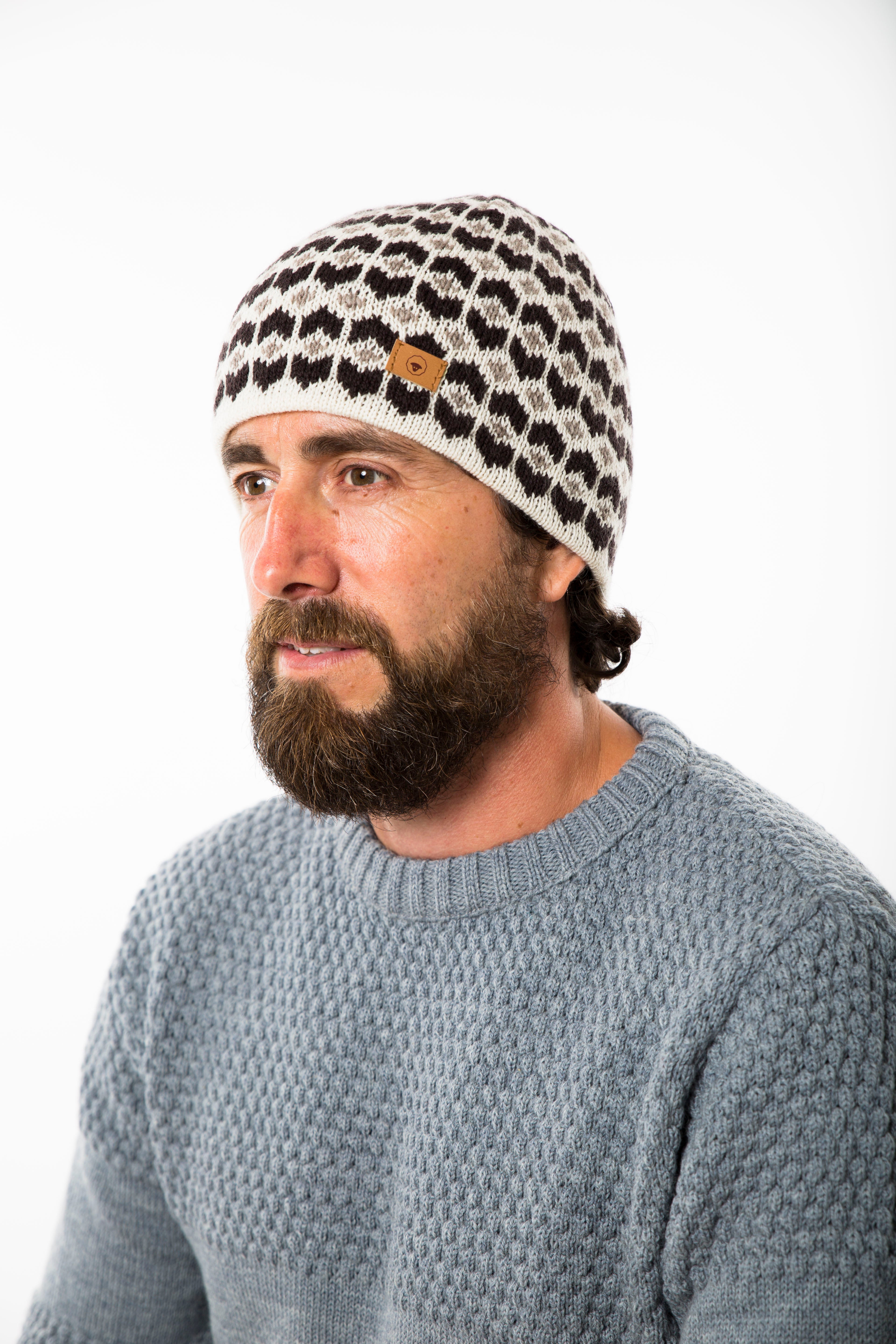 Billede af Ymer Beanie Reversible - Fuza Wool - Black Melange