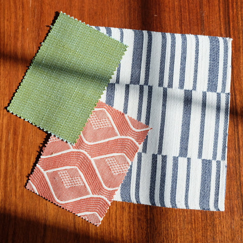 3 samples of solution-dyed fabrics