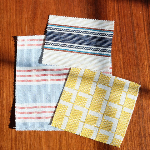 3 samples of outdoor fabrics