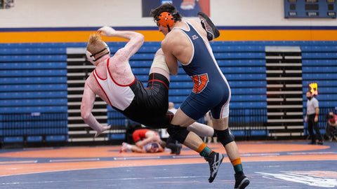 Close-up of a disinfected wrestling mat, free from bacteria and viruses