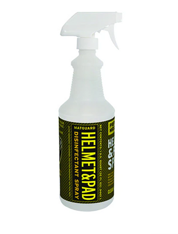 Matguards 128 oz Helmet & Pad Spray - Team-Sized Protection for Sports Hygiene