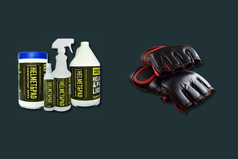 Materials needed to clean mma gloves.