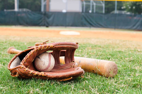 Dirty baseball glove before cleaning