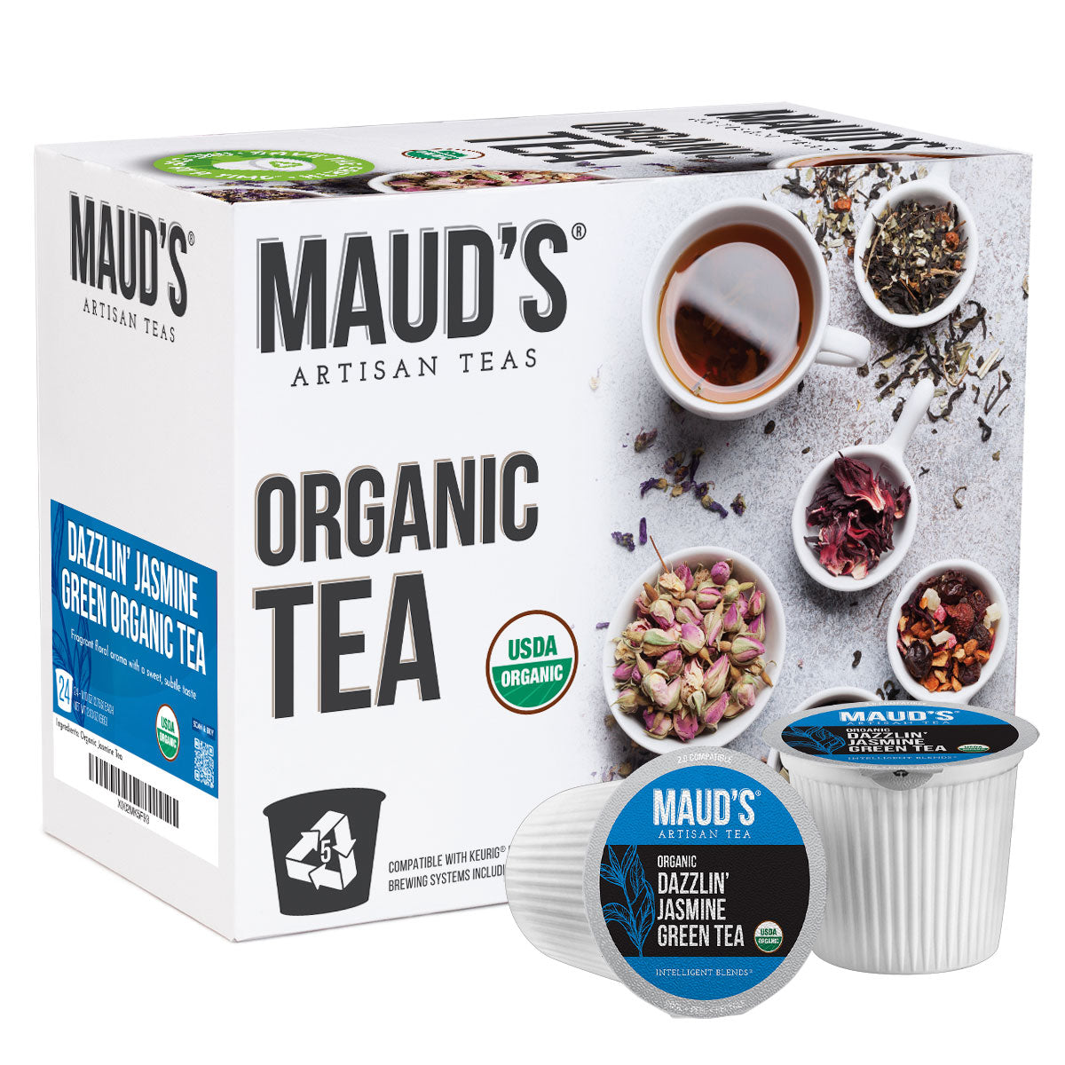 Image of Maud's Organic Jasmine Green Tea Pods - 24cts