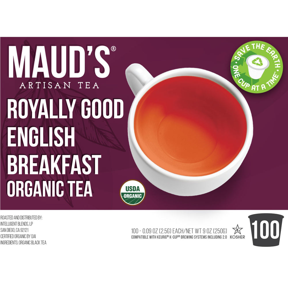 Maud's Organic Royally Good English Breakfast Tea Pods