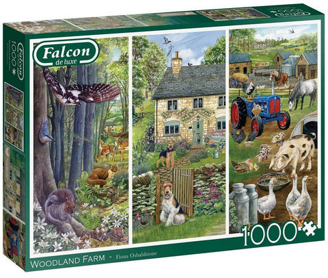 Falcon de Luxe - Woodland Farm - 1000 Piece Jigsaw Puzzle