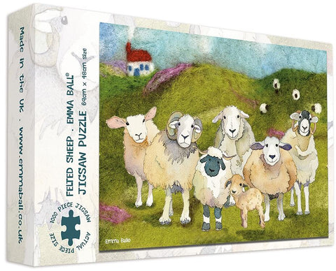 Emma Ball - Felted Sheep - 1000 Piece Jigsaw Puzzle