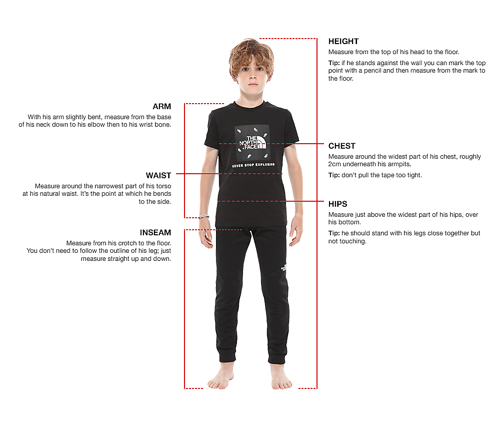 Boys Apparel Size Guide