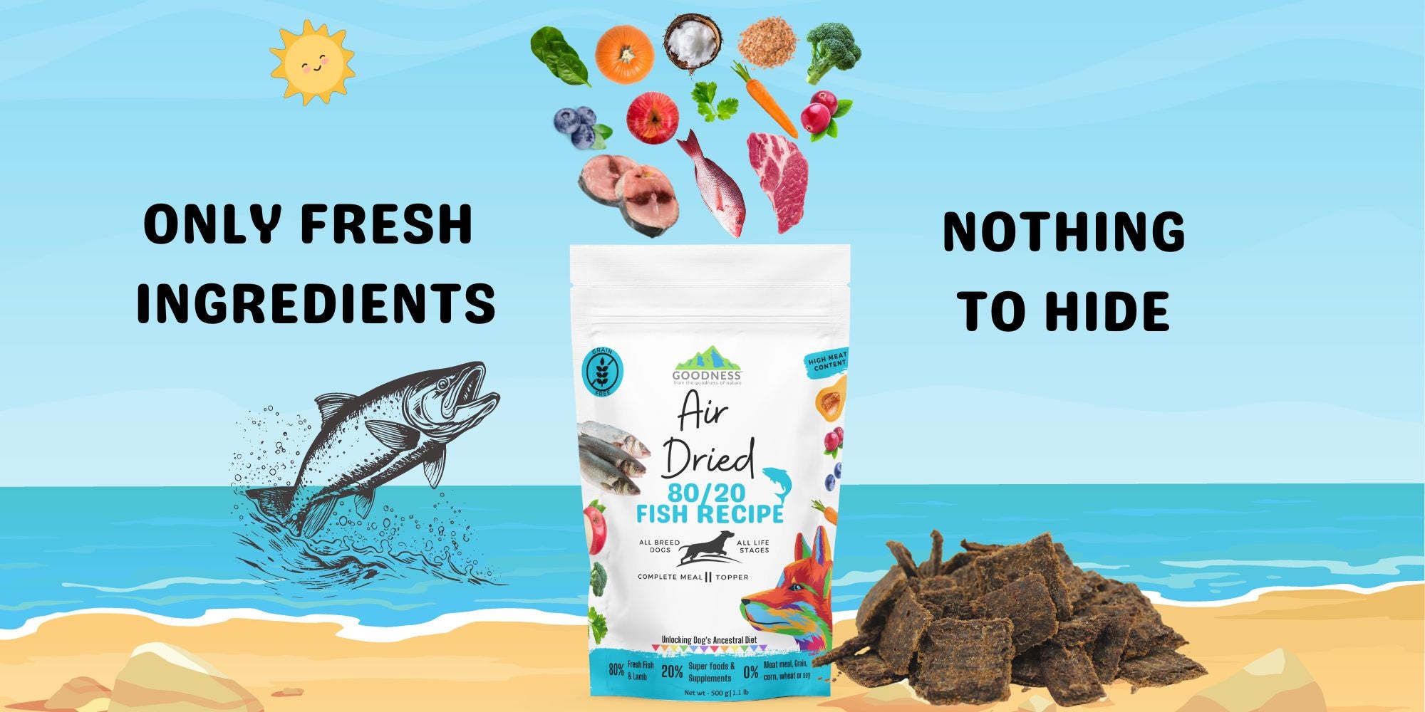 Fish Air Dried Dog food