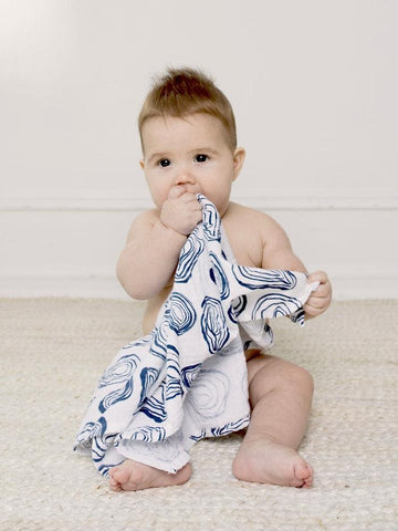 Burp Cloth Set in Oyster | Denim