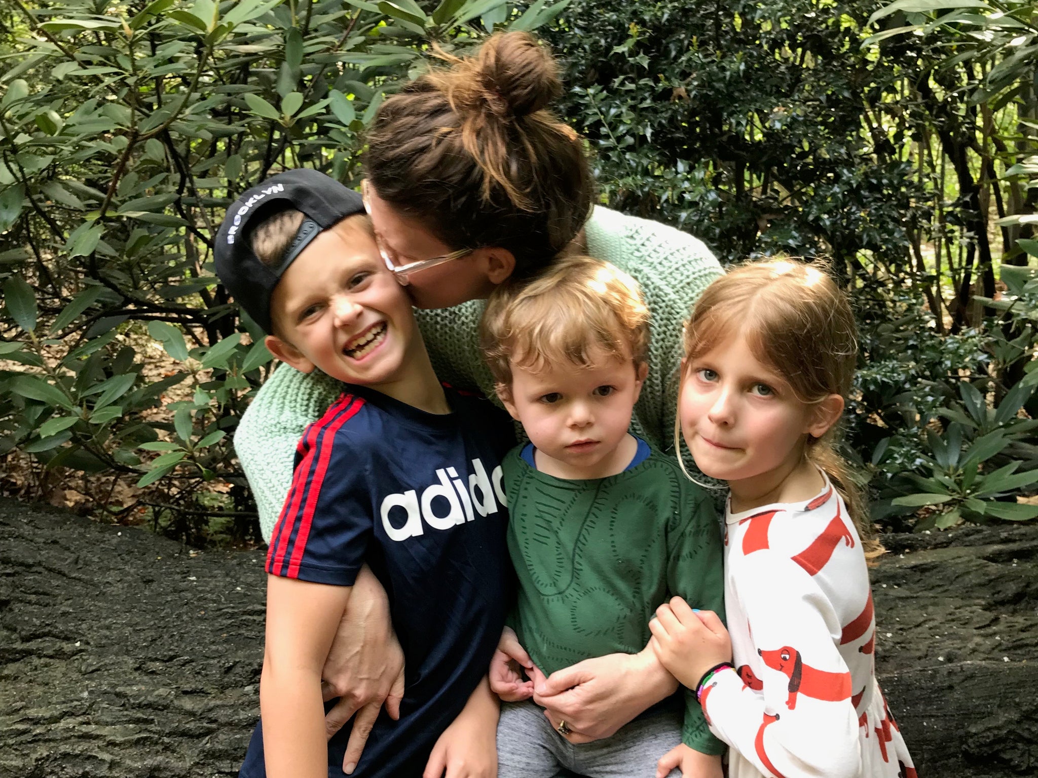 Liz Libre and her babies at the park in Brooklyn, New York