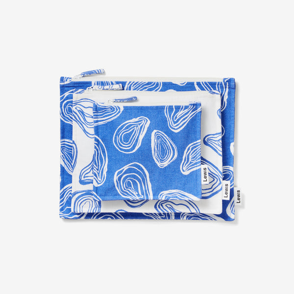 Oyster Zip Pouch Set