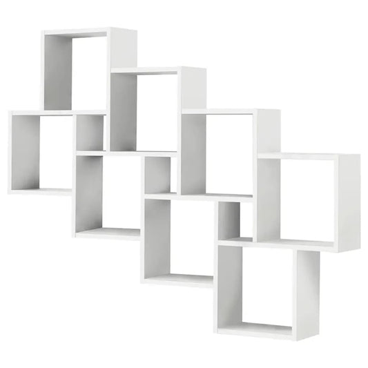 FMD Estantería de pared con 8 compartimentos blanca - referencia