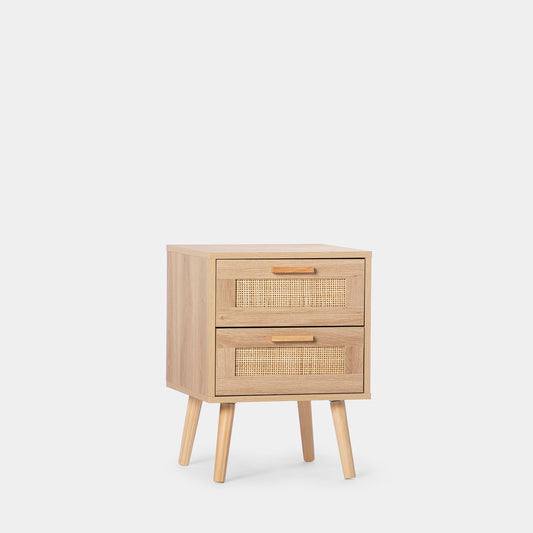 Mueble recibidor/escritorio de estilo contemporáneo en ratán natural Tahiti