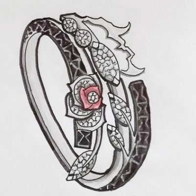 diseño de anillo La bella y la bestia para la fabricación de un anillo de compromiso personalizado