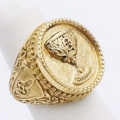 anillo religioso para hombre de oro 18 quilates