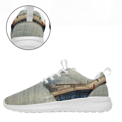 Custom Printed Sneakers BLD1: Ukiyo-e Utagawa Hiroshige's Sudden Shower over Shin Ohashi Sport Shoes 6