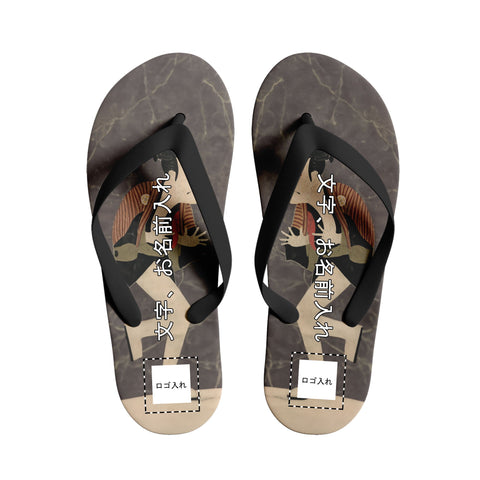 pod personalized customization print on demand footwear ukiyo-e the slave edo soldier of otani oniji iii slippers 1916 custom logo brand name