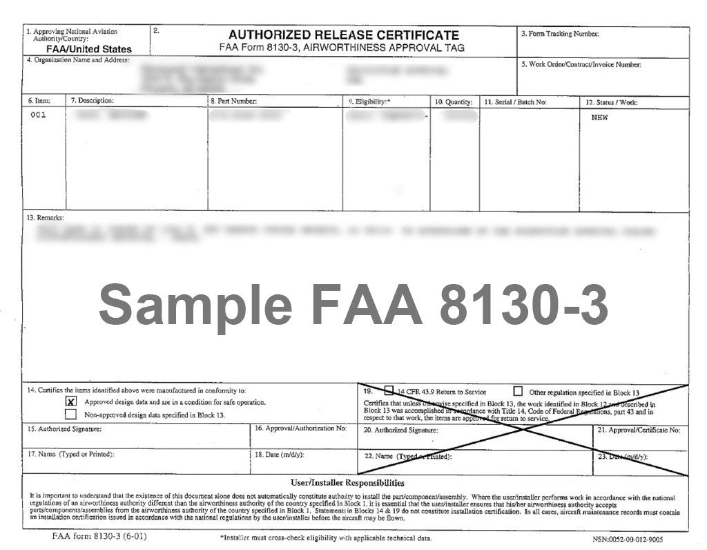 Faa Form 8130 3 Pdf 9904