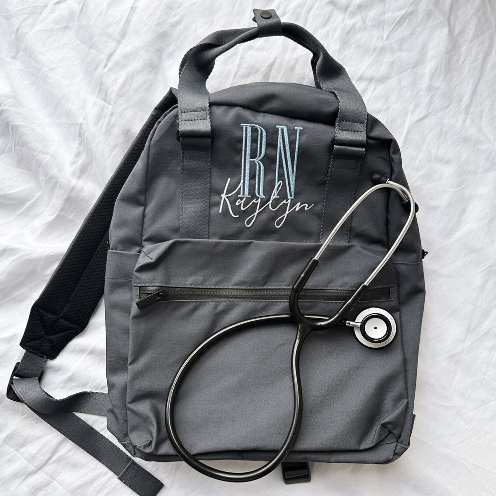 gray nurse backpack