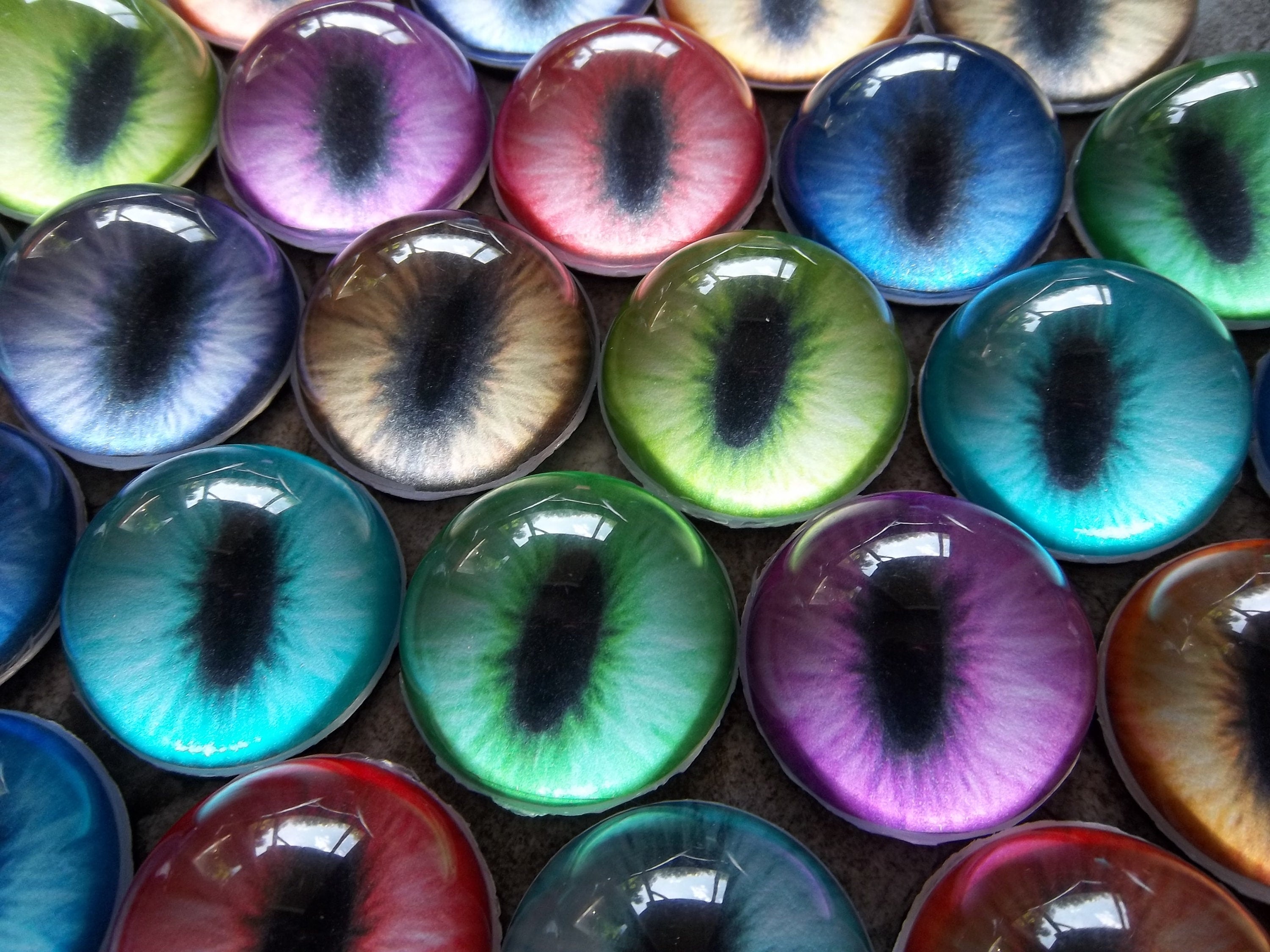 Costume / Fursuit Eyes - Custom Slit - .75" - 2" - Acrylic 3-D Follow Me Affect Eyes
