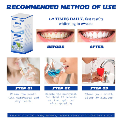 ATTDX OralHeal TeethWhitening Mouthwash