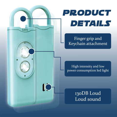 RICPIND 130dB Loud Self-Defense Alarm Keychain
