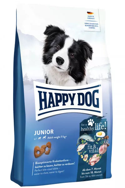 Happy Dog FitEVital Junior 10Kg - Ração Seca para Cachorros dos 7 aos  12/18meses