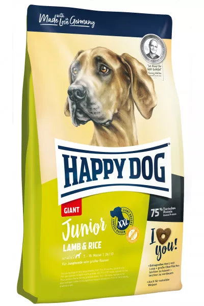 Happy Dog Giant Junior Borrego 15Kg - Ração Seca para Cachorros de Raça Gigante
