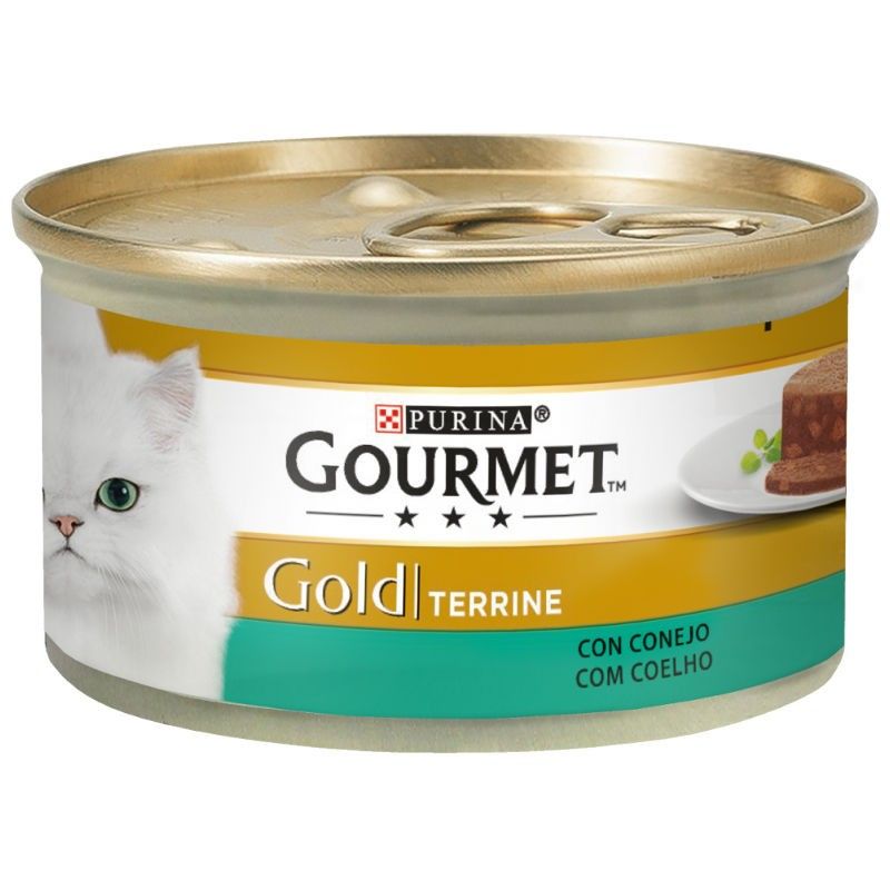 Gourmet Gold Terrine Coelho 85g - Comida Húmida em Lata para Gato