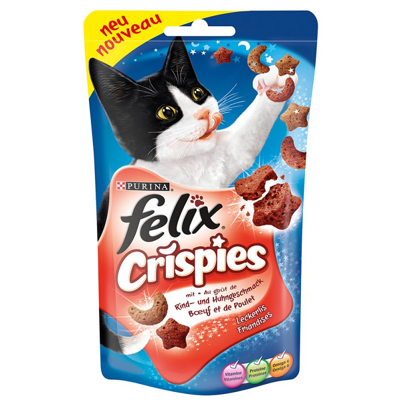 Felix Crispies 60g - Snack para Gato